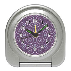 Kaleidoscope Plum Travel Alarm Clock by Mazipoodles