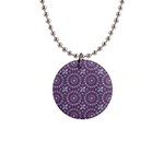 Kaleidoscope Plum 1  Button Necklace Front