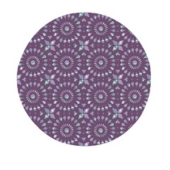 Kaleidoscope Plum Mini Round Pill Box by Mazipoodles