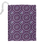 Kaleidoscope Plum Drawstring Pouch (4XL) Back