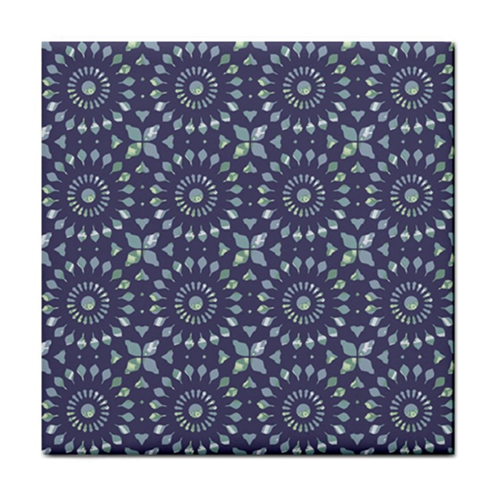 Kaleidoscope Deep Purple Tile Coaster