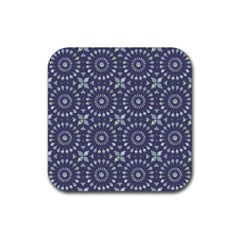 Kaleidoscope Deep Purple Rubber Coaster (square) by Mazipoodles