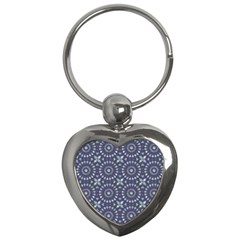 Kaleidoscope Deep Purple Key Chain (heart) by Mazipoodles