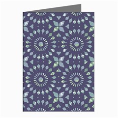 Kaleidoscope Deep Purple Greeting Cards (pkg Of 8) by Mazipoodles