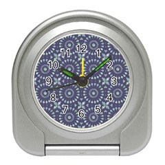 Kaleidoscope Deep Purple Travel Alarm Clock by Mazipoodles