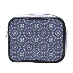 Kaleidoscope Deep Purple Mini Toiletries Bag (one Side) by Mazipoodles