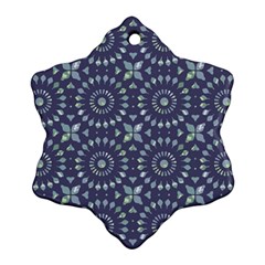 Kaleidoscope Deep Purple Snowflake Ornament (two Sides) by Mazipoodles