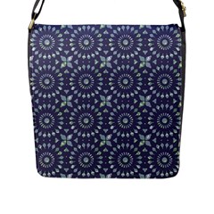 Kaleidoscope Deep Purple Flap Closure Messenger Bag (l) by Mazipoodles