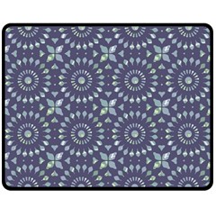 Kaleidoscope Deep Purple Double Sided Fleece Blanket (medium) by Mazipoodles