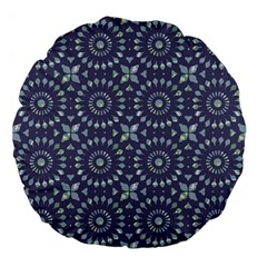 Kaleidoscope Deep Purple Large 18  Premium Flano Round Cushions by Mazipoodles