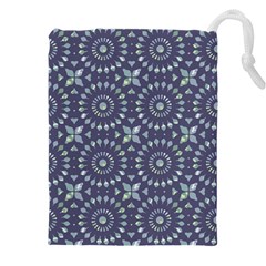 Kaleidoscope Deep Purple Drawstring Pouch (5xl) by Mazipoodles