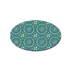 Kaleidoscope Hunter Green Sticker Oval (10 Pack) by Mazipoodles