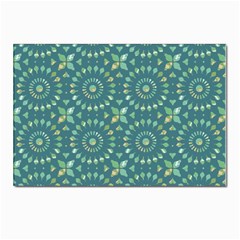 Kaleidoscope Hunter Green Postcard 4 x 6  (pkg Of 10) by Mazipoodles