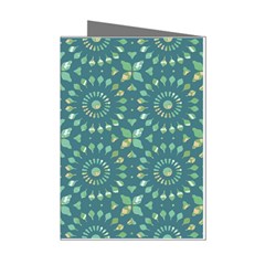 Kaleidoscope Hunter Green Mini Greeting Cards (pkg Of 8) by Mazipoodles