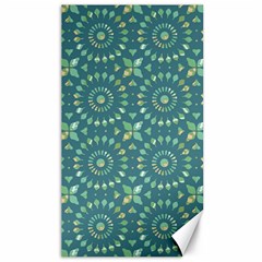 Kaleidoscope Hunter Green Canvas 40  X 72  by Mazipoodles