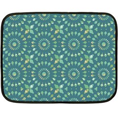 Kaleidoscope Hunter Green Double Sided Fleece Blanket (mini) by Mazipoodles