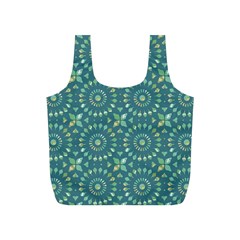 Kaleidoscope Hunter Green Full Print Recycle Bag (s) by Mazipoodles