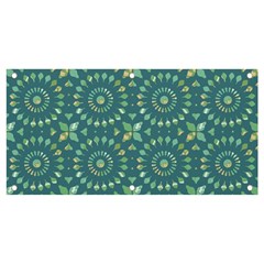 Kaleidoscope Hunter Green Banner And Sign 4  X 2  by Mazipoodles