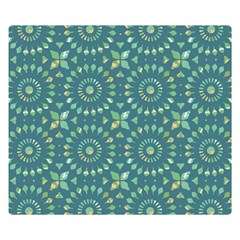 Kaleidoscope Hunter Green Flano Blanket (small) by Mazipoodles