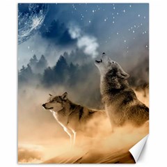 Wolf Canvas Canvas 16  X 20  by printedesignstudio