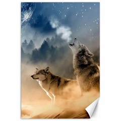 Wolf Canvas Canvas 20  X 30  by printedesignstudio