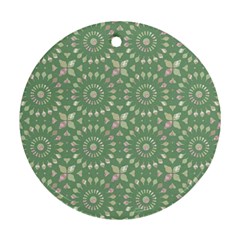 Kaleidoscope Peaceful Green Ornament (round) by Mazipoodles