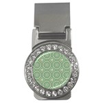 Kaleidoscope Peaceful Green Money Clips (CZ)  Front