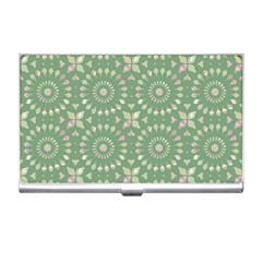 Kaleidoscope Peaceful Green Business Card Holder by Mazipoodles