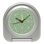 Kaleidoscope Peaceful Green Travel Alarm Clock Front