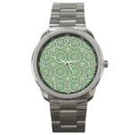 Kaleidoscope Peaceful Green Sport Metal Watch Front