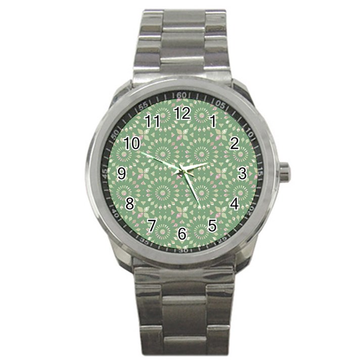 Kaleidoscope Peaceful Green Sport Metal Watch