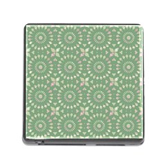 Kaleidoscope Peaceful Green Memory Card Reader (square 5 Slot) by Mazipoodles