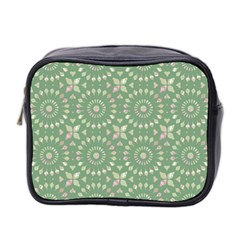 Kaleidoscope Peaceful Green Mini Toiletries Bag (two Sides) by Mazipoodles