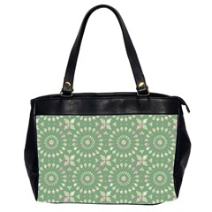 Kaleidoscope Peaceful Green Oversize Office Handbag (2 Sides) by Mazipoodles