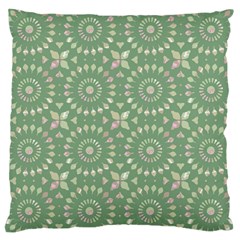 Kaleidoscope Peaceful Green Large Cushion Case (one Side) by Mazipoodles