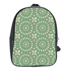 Kaleidoscope Peaceful Green School Bag (xl) by Mazipoodles