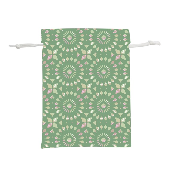 Kaleidoscope Peaceful Green Lightweight Drawstring Pouch (S)