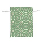 Kaleidoscope Peaceful Green Lightweight Drawstring Pouch (M) Back