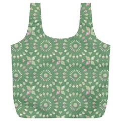 Kaleidoscope Peaceful Green Full Print Recycle Bag (xxl) by Mazipoodles