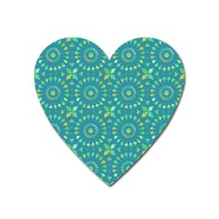 Kaleidoscope Jericho Jade Heart Magnet by Mazipoodles