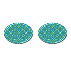 Kaleidoscope Jericho Jade Cufflinks (oval) by Mazipoodles