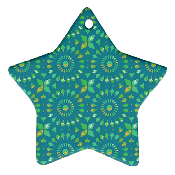 Kaleidoscope Jericho Jade Star Ornament (Two Sides)