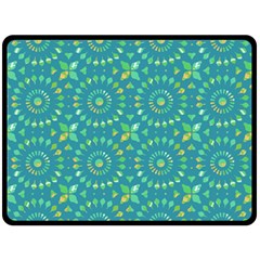 Kaleidoscope Jericho Jade Double Sided Fleece Blanket (large) by Mazipoodles