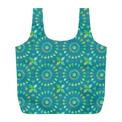 Kaleidoscope Jericho Jade Full Print Recycle Bag (l) by Mazipoodles