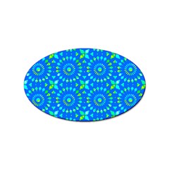 Kaleidoscope Blue Sticker Oval (10 Pack) by Mazipoodles