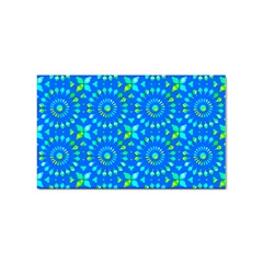 Kaleidoscope Blue Sticker Rectangular (10 Pack) by Mazipoodles