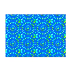 Kaleidoscope Blue Sticker A4 (10 Pack) by Mazipoodles