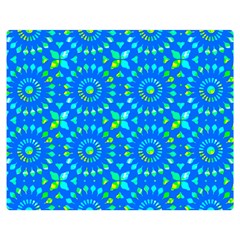 Kaleidoscope Blue Double Sided Flano Blanket (medium) by Mazipoodles