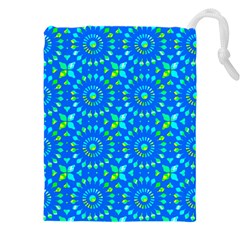 Kaleidoscope Blue Drawstring Pouch (5xl)