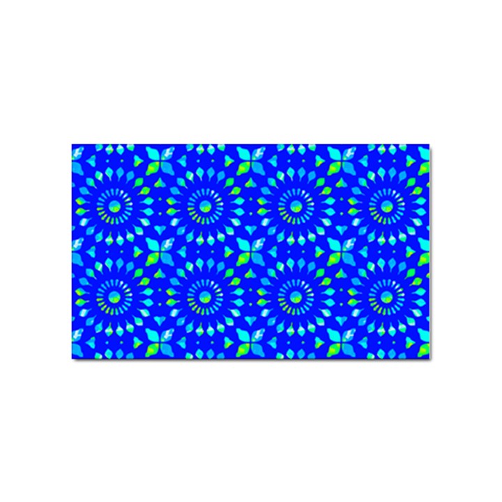 Kaleidoscope Royal Blue Sticker Rectangular (10 pack)